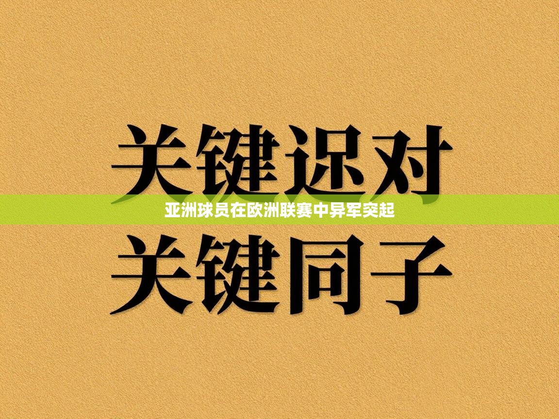 亚洲球员在欧洲联赛中异军突起 第2张